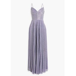 H by Halston Lavender Pleated Wedding Dress